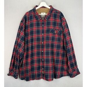Legendary Whitetails Men's Sz 4XL Buck Camp Plaid Button‎ Down Flannel Shaket